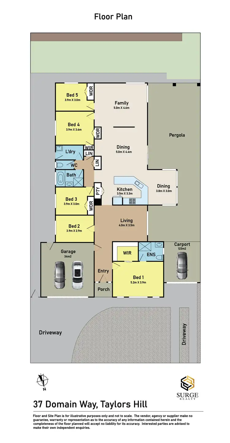 Floorplan of Homely house listing, 37 Domain Way, Taylors Hill VIC 3037