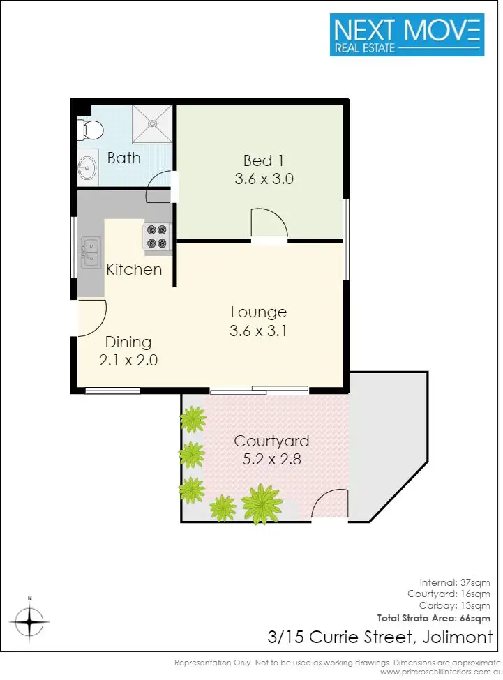 Floorplan of Homely apartment listing, 3/15 Currie Street, Jolimont WA 6014