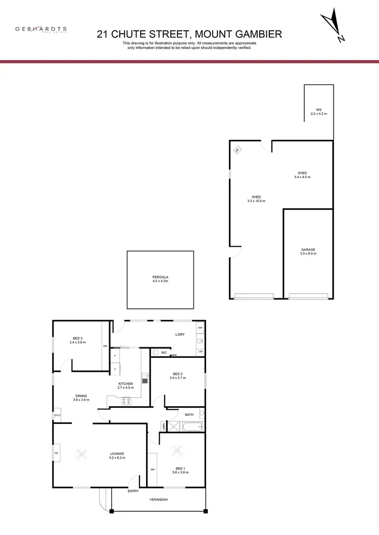 Floorplan of Homely house listing, 21 Chute Street, Mount Gambier SA 5290