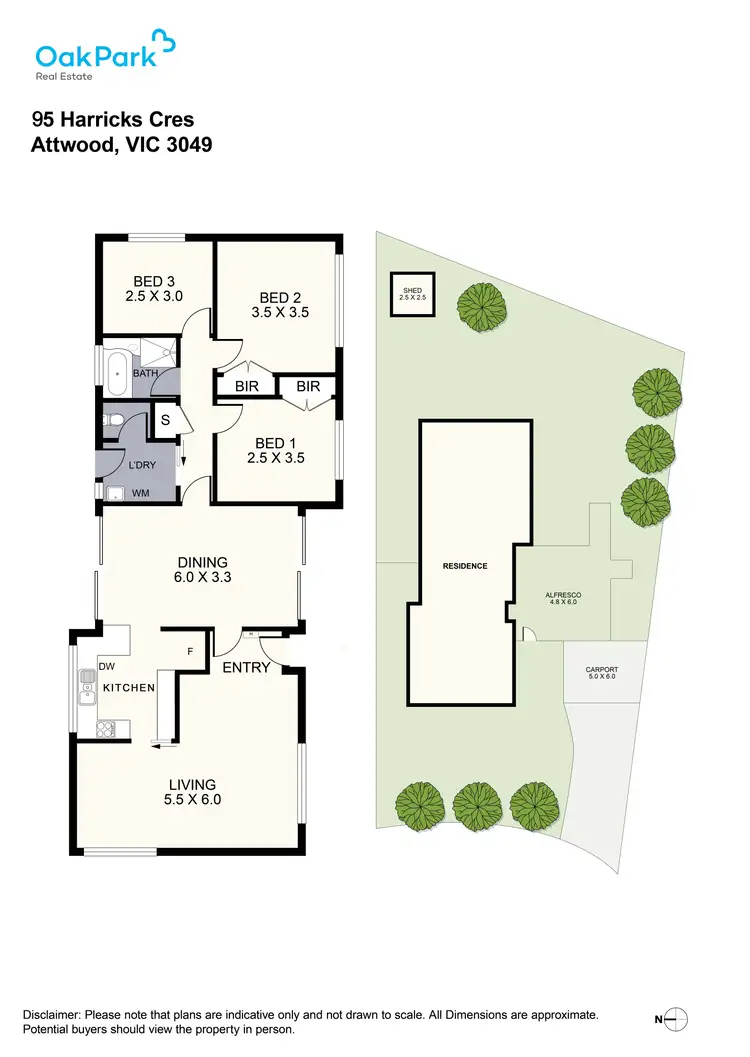 Floorplan of Homely house listing, 95 Harricks Crescent, Attwood VIC 3049
