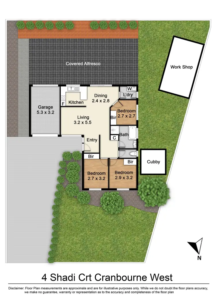Floorplan of Homely house listing, 4 Shadi Court, Cranbourne West VIC 3977