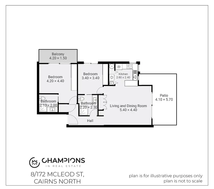 Floorplan of Homely unit listing, 8/172 McLeod Street, Cairns North QLD 4870
