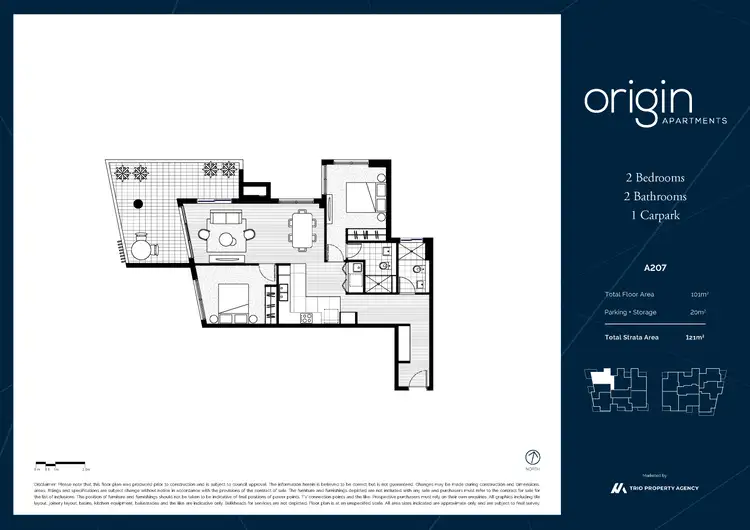 Floorplan of Homely apartment listing, 207/1A Crandon Road, Epping NSW 2121