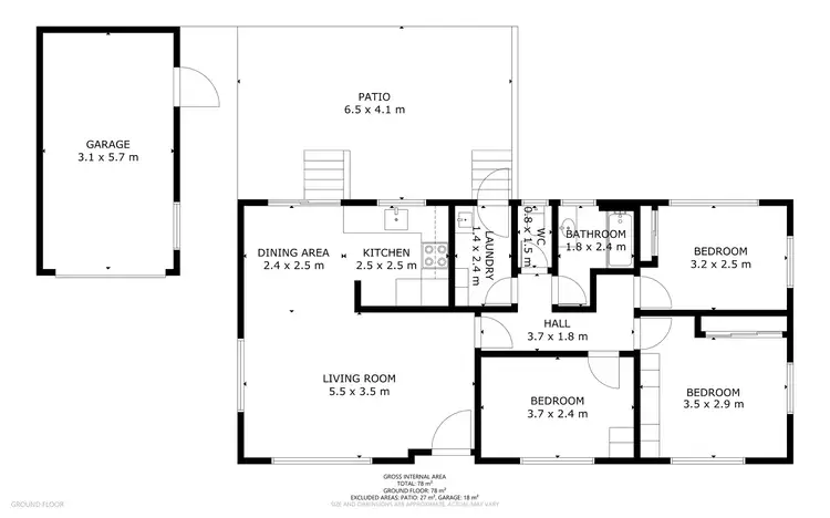 Floorplan of Homely house listing, 8 Meadow Court, Centenary Heights QLD 4350