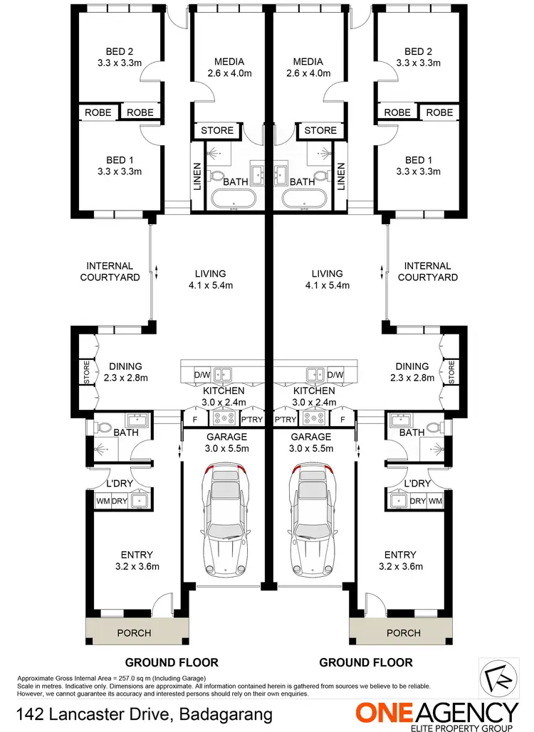 Floorplan of Homely semi-detached listing, 142 Lancaster Drive, Badagarang NSW 2540