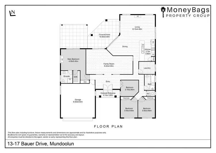 Floorplan of Homely house listing, 13-17 Bauer Drive, Mundoolun QLD 4285