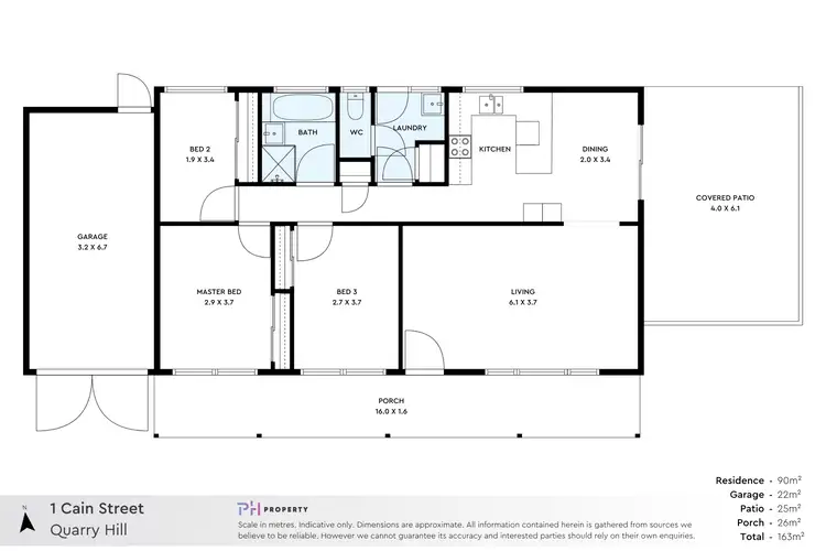 Floorplan of Homely house listing, 1 Cain Street, Quarry Hill VIC 3550