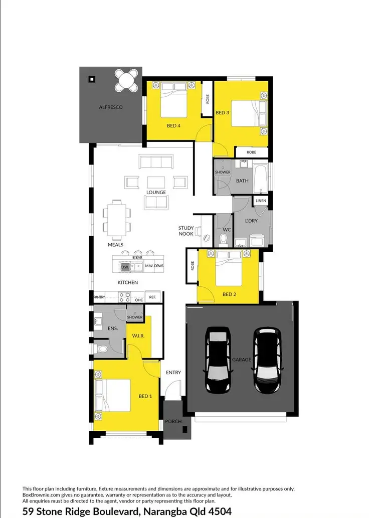 Floorplan of Homely house listing, 59 Stone Ridge Boulevard, Narangba QLD 4504