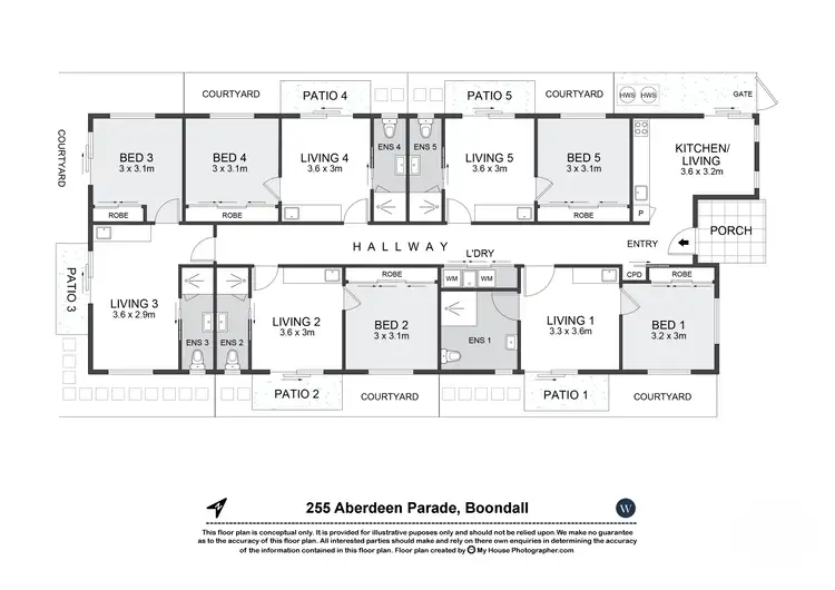 Floorplan of Homely apartment listing, 2/257 Aberdeen Parade, Boondall QLD 4034