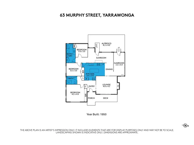 Floorplan of Homely house listing, 63 Murphy Street, Yarrawonga VIC 3730