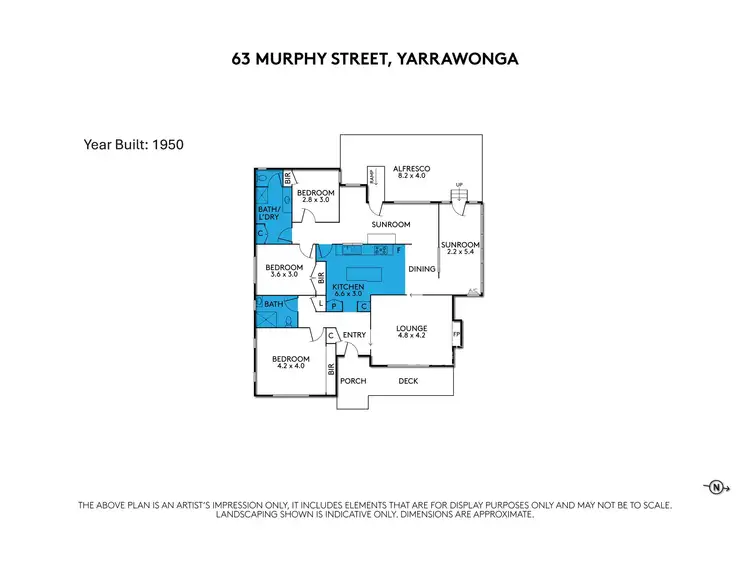 Floorplan of Homely house listing, 63 Murphy Street, Yarrawonga VIC 3730