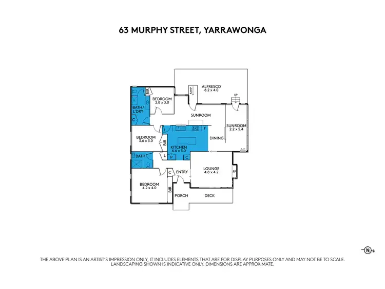 Floorplan of Homely house listing, 63 Murphy Street, Yarrawonga VIC 3730