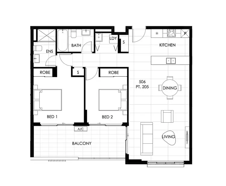 Floorplan of Homely apartment listing, 506/12 Carson Lane, St Marys NSW 2760