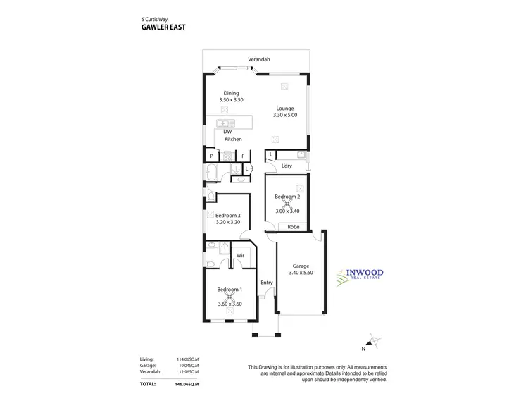 Floorplan of Homely house listing, 5 Curtis Way, Gawler East SA 5118
