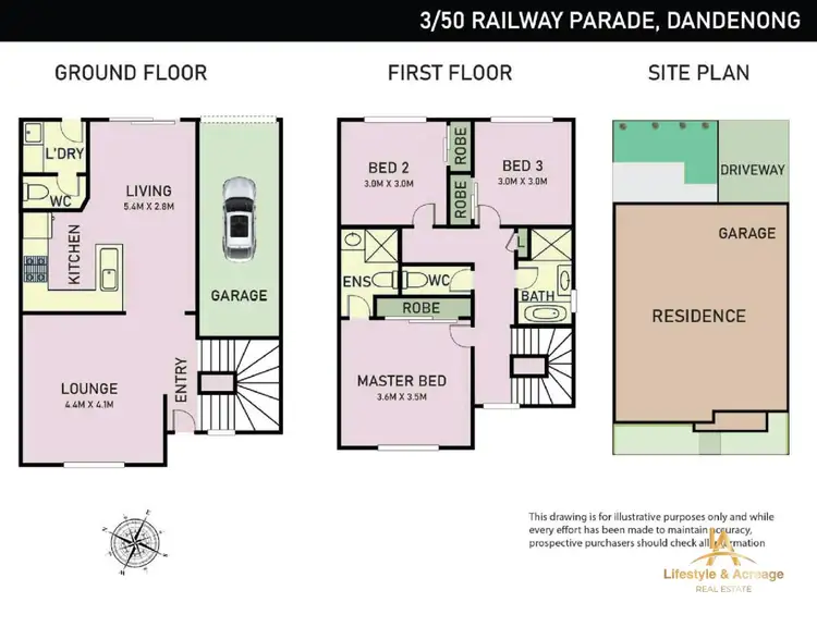 Floorplan of Homely townhouse listing, 3/50 Railway Parade, Dandenong VIC 3175