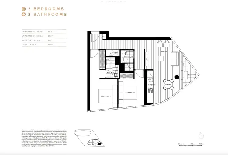 Floorplan of Homely apartment listing, 1703s/889 Collins Street, Docklands VIC 3008
