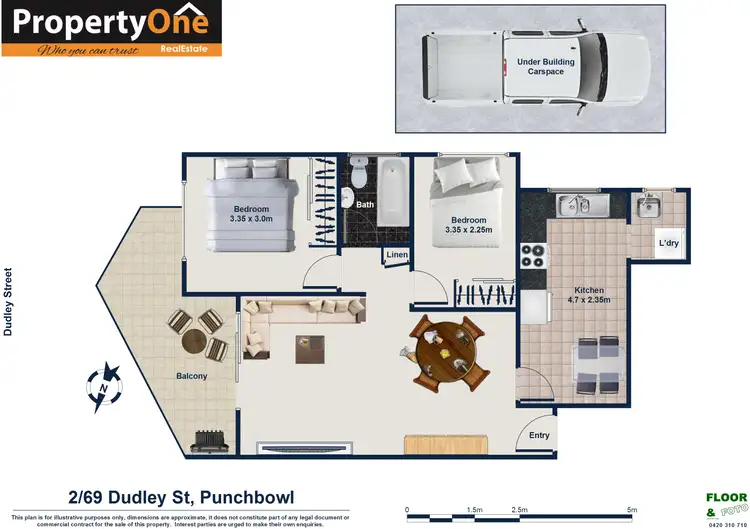 Floorplan of Homely unit listing, 2/69 Dudley Street, Punchbowl NSW 2196
