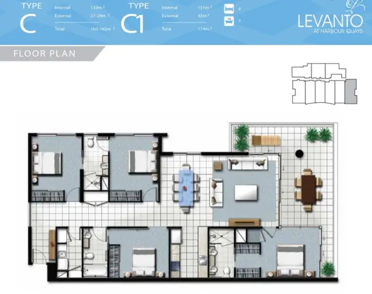 Floorplan of Homely apartment listing, 709/43 Harbour Town Drive, Biggera Waters QLD 4216