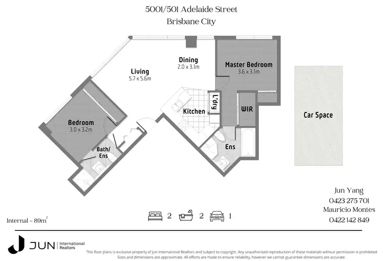 Floorplan of Homely apartment listing, 5001/501 Adelaide Street, Brisbane City QLD 4000