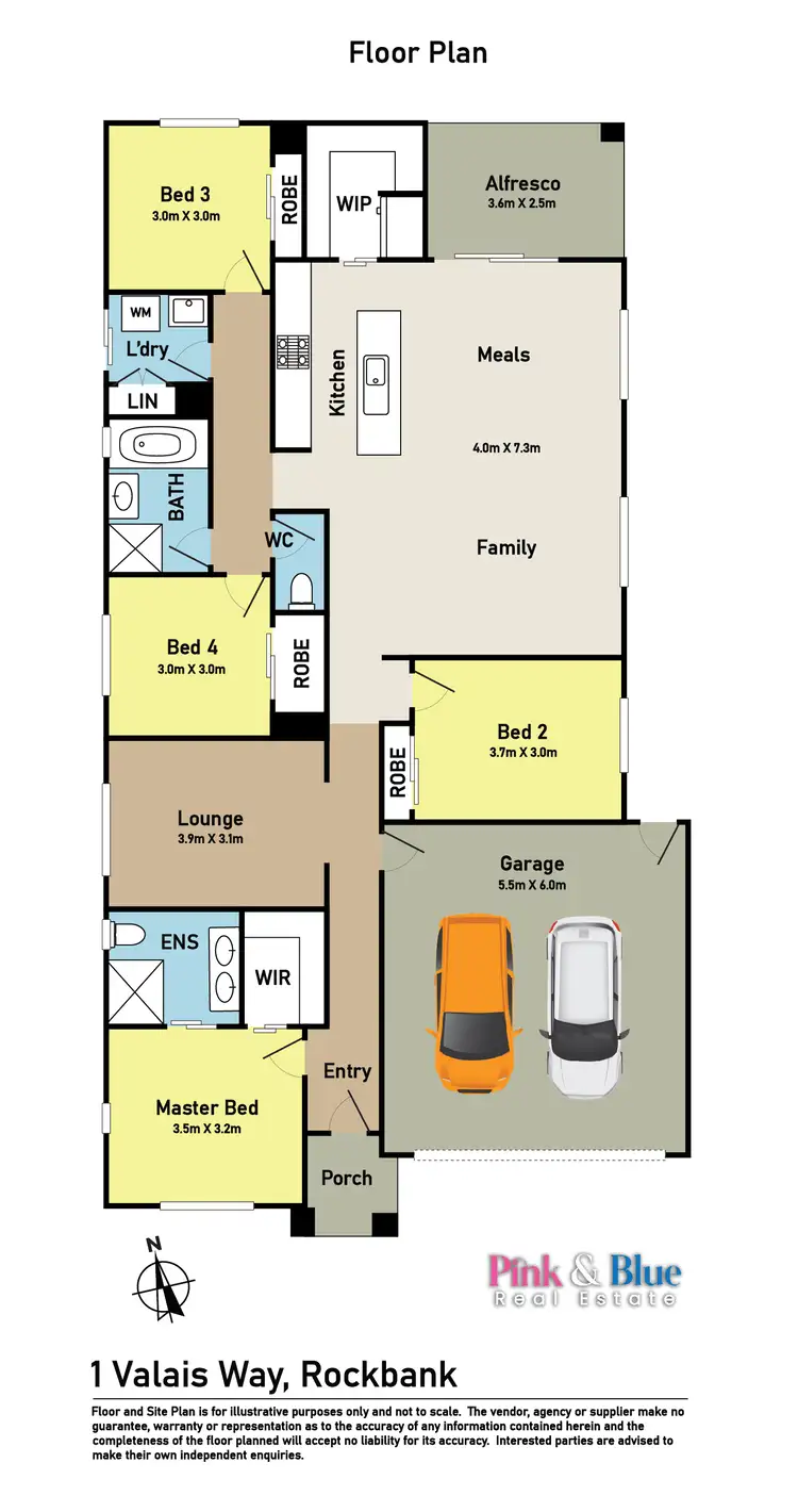 Floorplan of Homely house listing, 1 Valais Way, Rockbank VIC 3335