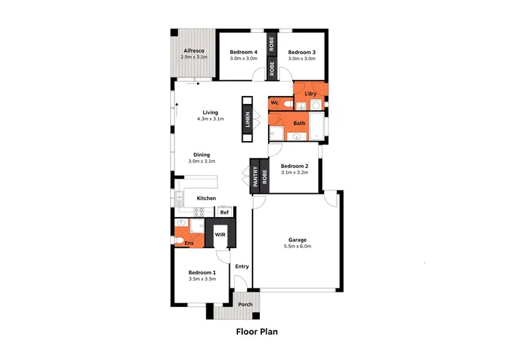 Floorplan of Homely house listing, 6 Yildiz Street, Charlemont VIC 3217
