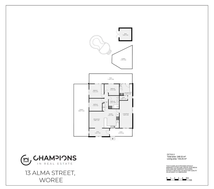 Floorplan of Homely house listing, 13 Alma Street, Woree QLD 4868