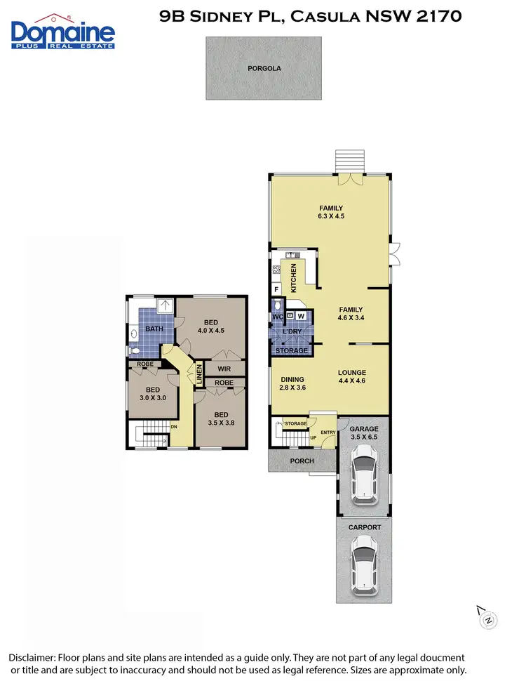 Floorplan of Homely semi-detached listing, 9B Sidney Place, Casula NSW 2170