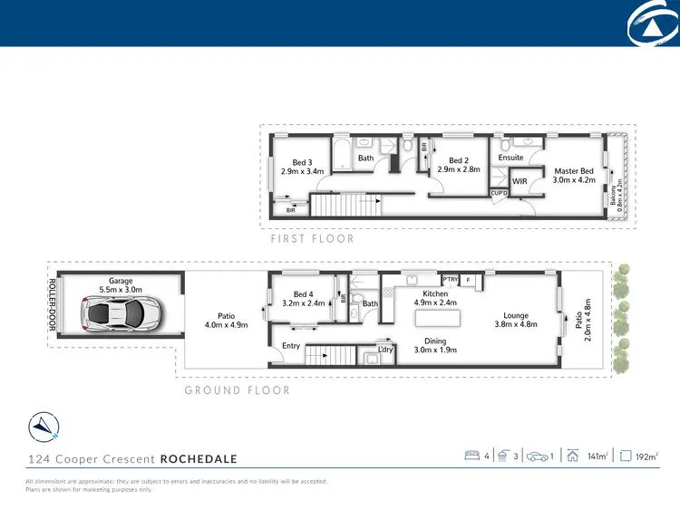 Floorplan of Homely townhouse listing, 124 Cooper Crescent, Rochedale QLD 4123