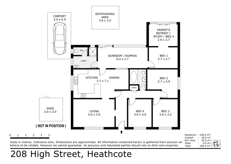 Floorplan of Homely house listing, 208 High Street, Heathcote VIC 3523