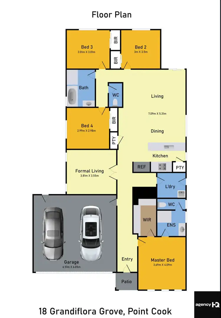 Floorplan of Homely house listing, 18 Grandiflora Grove, Point Cook VIC 3030