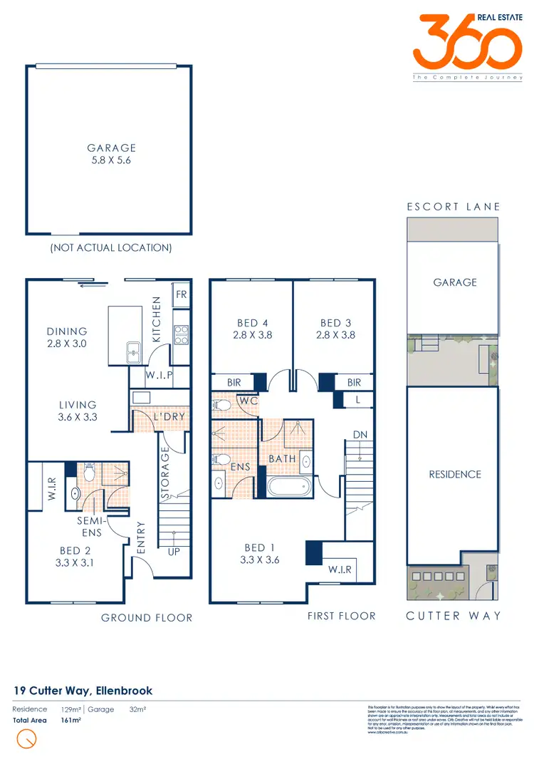 Floorplan of Homely house listing, 19 Cutter Way, Ellenbrook WA 6069