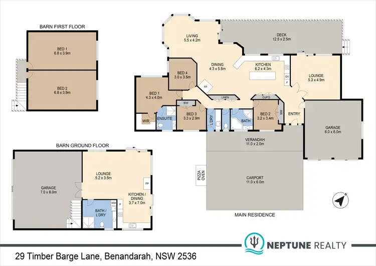Floorplan of Homely rural property listing, 29 Timber Barge Lane, Benandarah NSW 2536