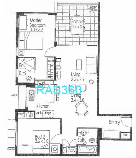Floorplan of Homely apartment listing, 22/27 Station Road, Indooroopilly QLD 4068