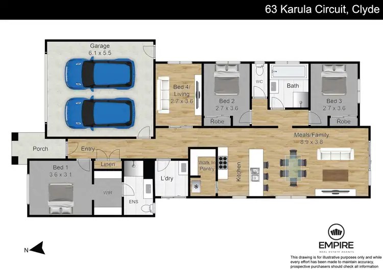 Floorplan of Homely house listing, 63 Karula Circuit, Clyde VIC 3978