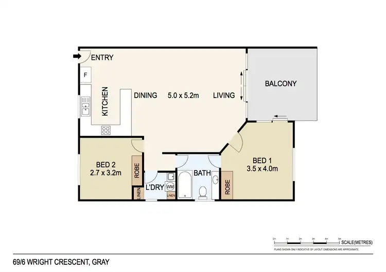Floorplan of Homely unit listing, 69/6 Wright Crescent, Gray NT 830