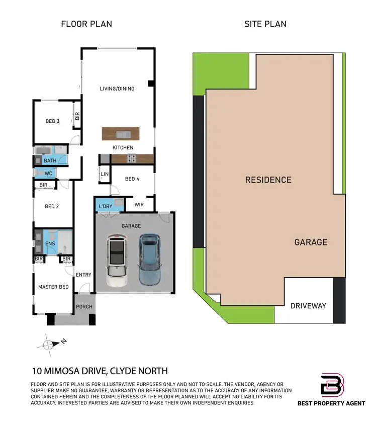 Floorplan of Homely house listing, 10 Mimosa Grange, Clyde VIC 3978
