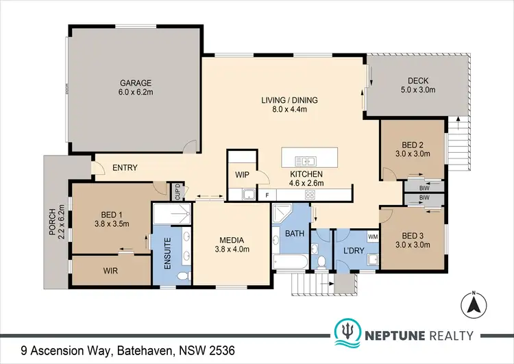 Floorplan of Homely house listing, 9 Ascension Way, Batehaven NSW 2536