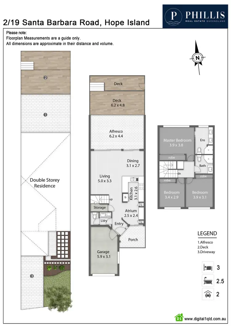 Floorplan of Homely townhouse listing, 2/19 Santa Barbara Road, Hope Island QLD 4212
