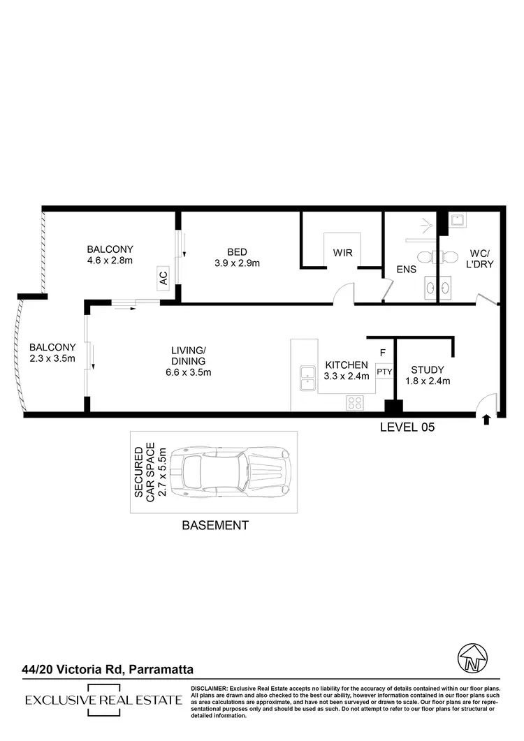 Floorplan of Homely apartment listing, 44/20 Victoria Road, Parramatta NSW 2150