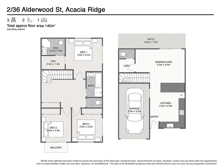 Floorplan of Homely townhouse listing, 2/36 Alderwood Street, Acacia Ridge QLD 4110
