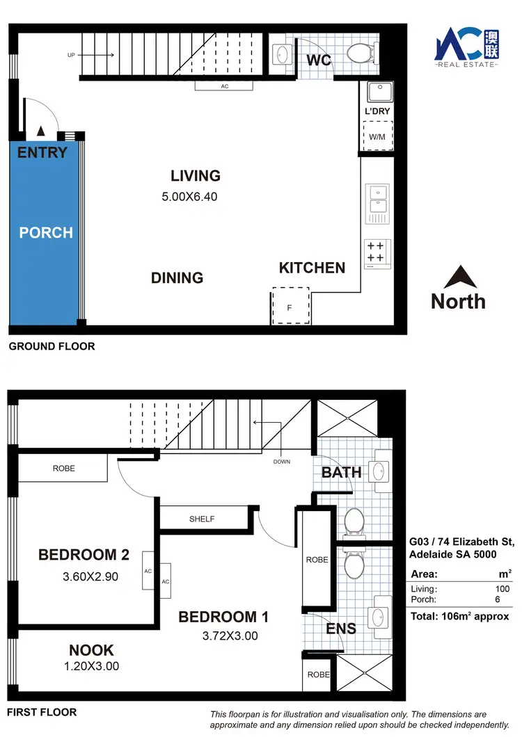 Floorplan of Homely apartment listing, G02/74 Elizabeth Street, Adelaide SA 5000