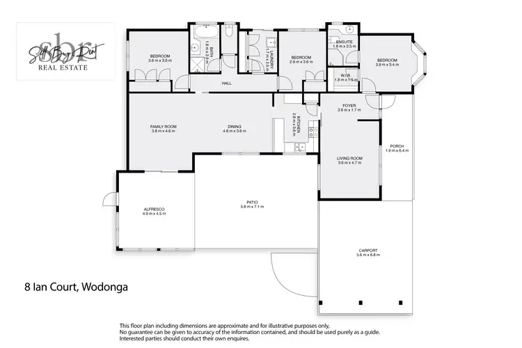 Floorplan of Homely house listing, 8 IAN COURT, Wodonga VIC 3690