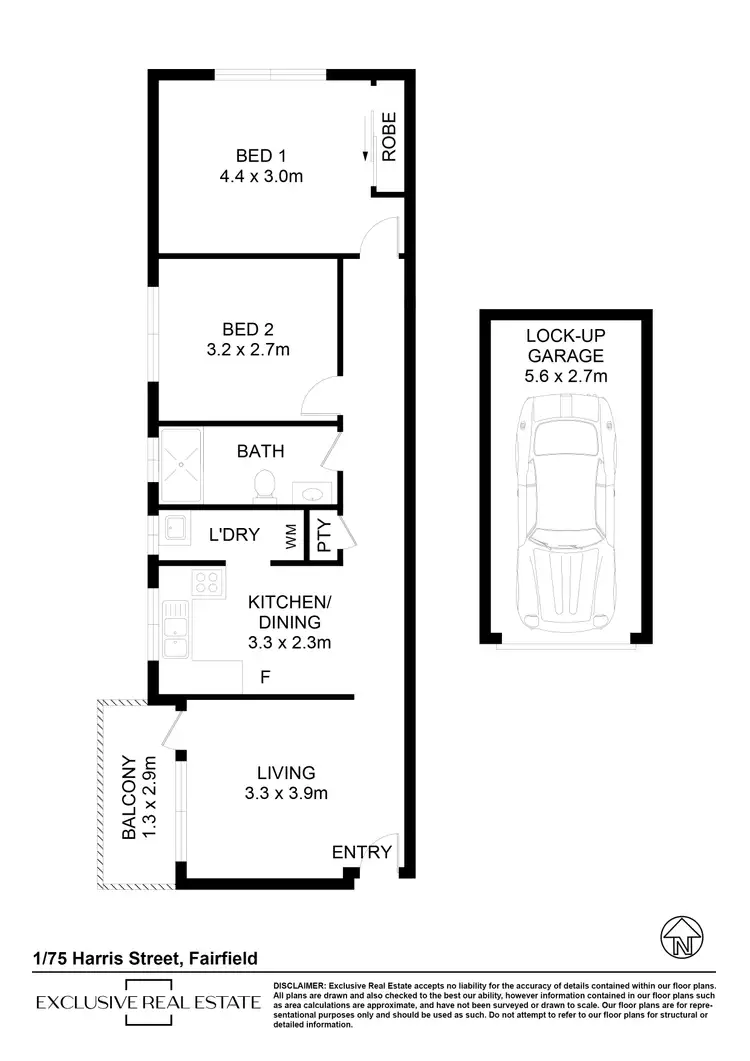 Floorplan of Homely apartment listing, 9/75 Harris Street, Fairfield NSW 2165