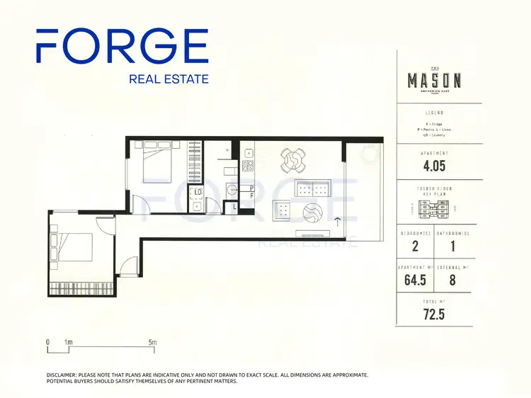 Floorplan of Homely apartment listing, 405/304-310 Lygon Street, Brunswick East VIC 3057