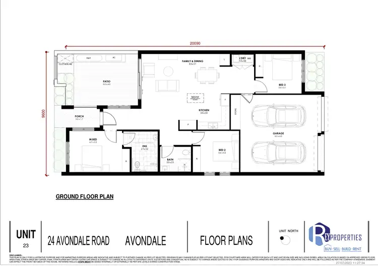 Floorplan of Homely townhouse listing, 23/24 Avondale Road, Avondale NSW 2530