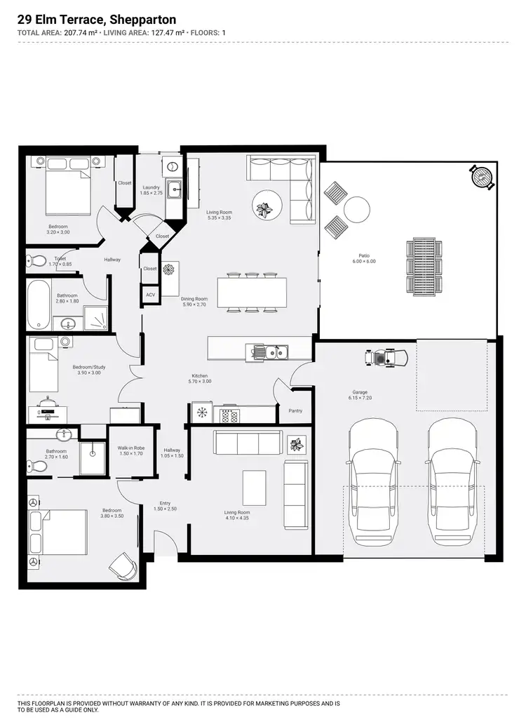 Floorplan of Homely townhouse listing, 29 Elm Terrace, Shepparton VIC 3630