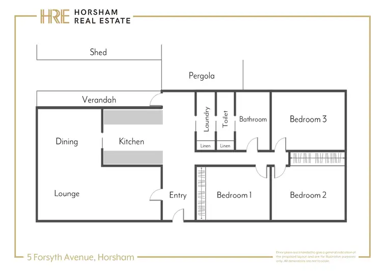 Floorplan of Homely house listing, 5 Forsyth Avenue, Horsham VIC 3400