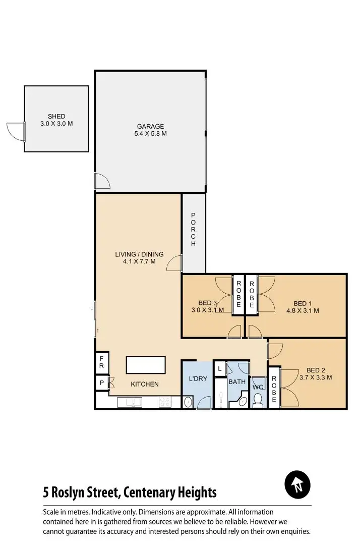 Floorplan of Homely house listing, 5 Roslyn Street, Centenary Heights QLD 4350