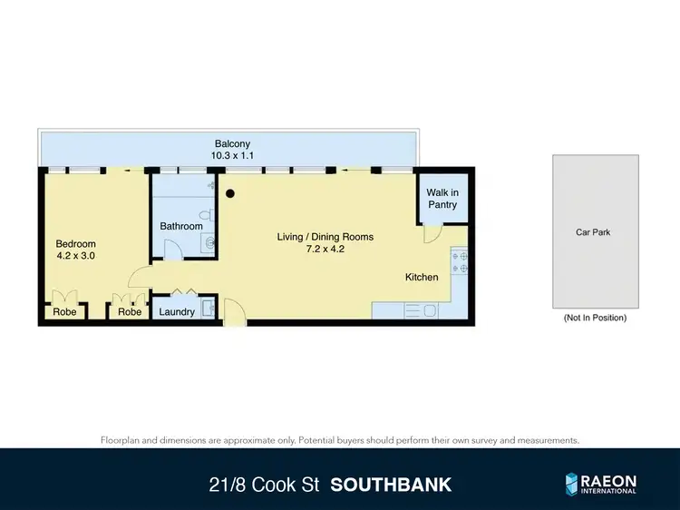 Floorplan of Homely apartment listing, 21/8 Cook Street, Southbank VIC 3006