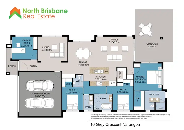 Floorplan of Homely house listing, 10 Grey Crescent, Narangba QLD 4504